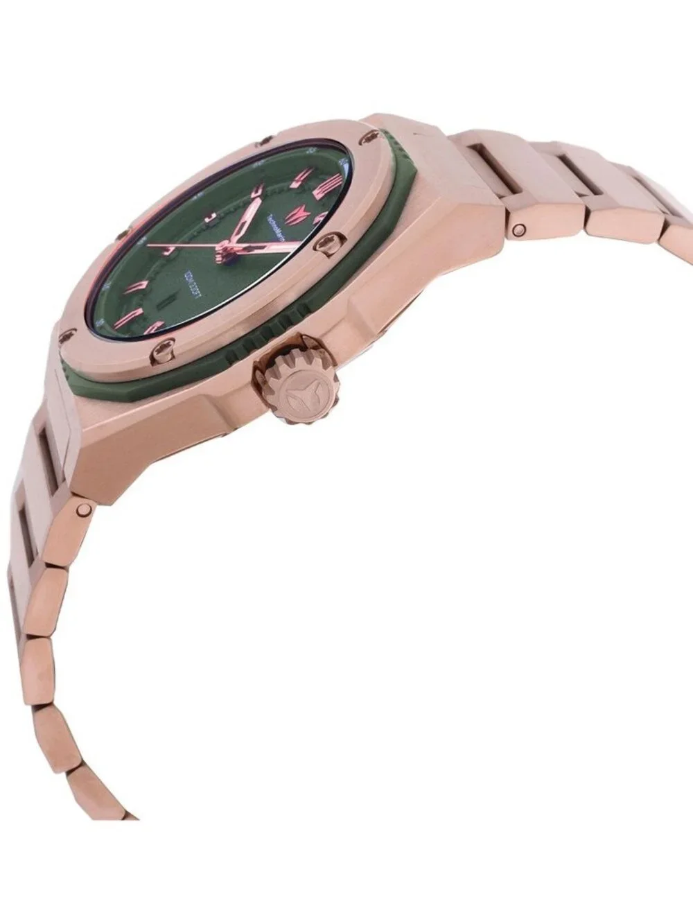 NWT Technomarine Coral Quartz Olive Green Dial Ladies Watch